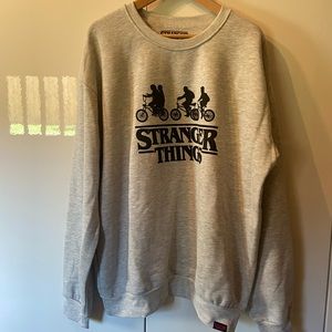 NWT! Stranger Things Men’s Sweater Grey XXL